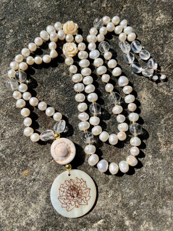 Perlen-Mala "Golden Lotus" – Bild 7