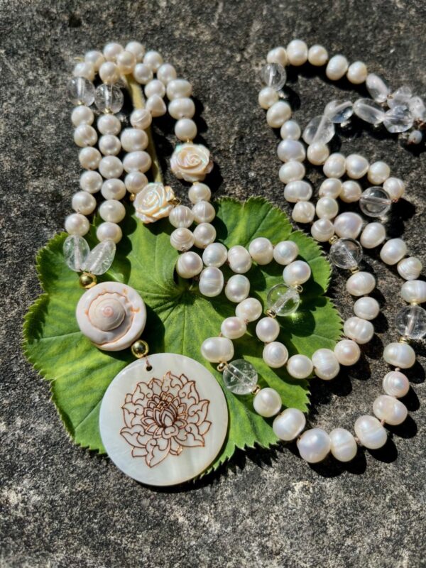 Perlen-Mala "Golden Lotus" – Bild 3
