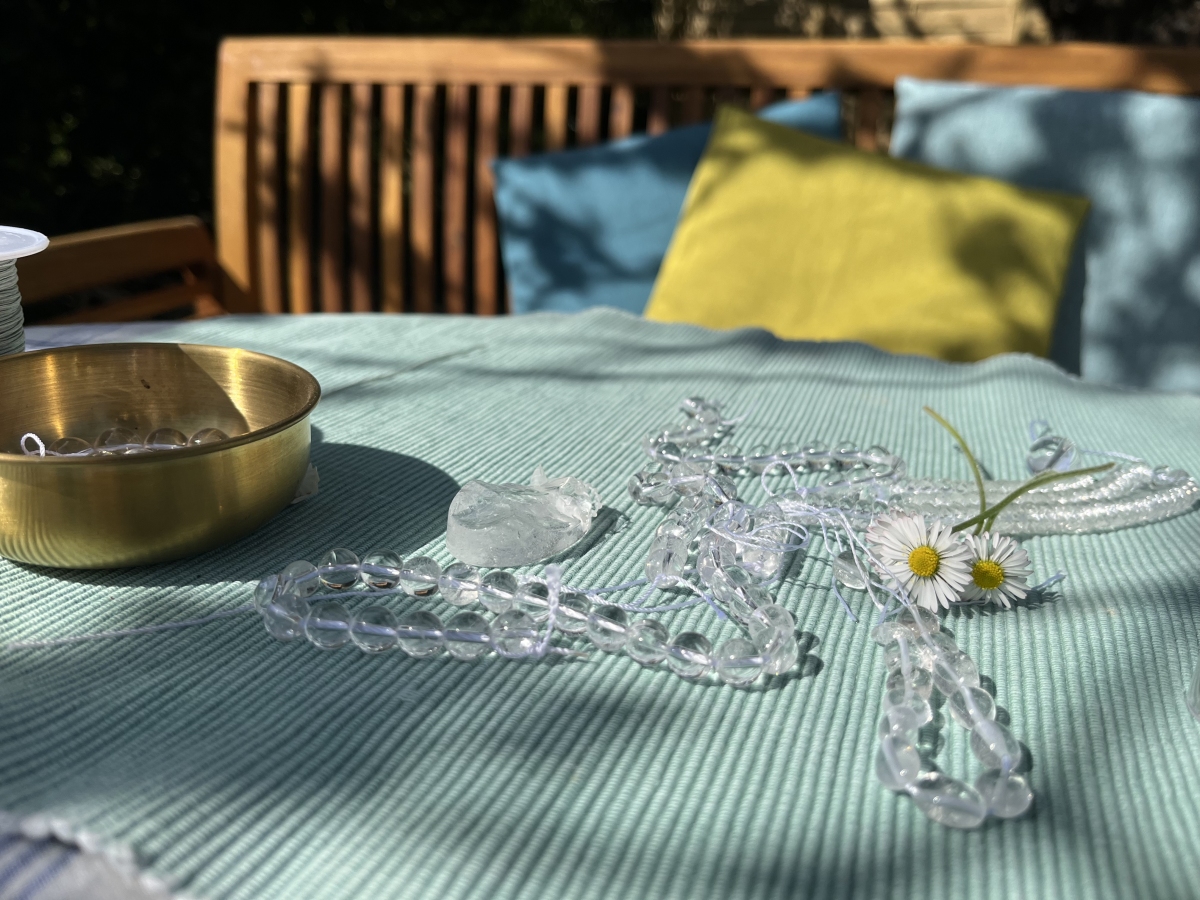 small-Garten Mala Workshop Bergkristall